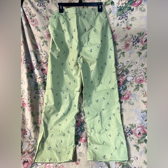 Cider Pants - Cider Light Green Floral Trousers